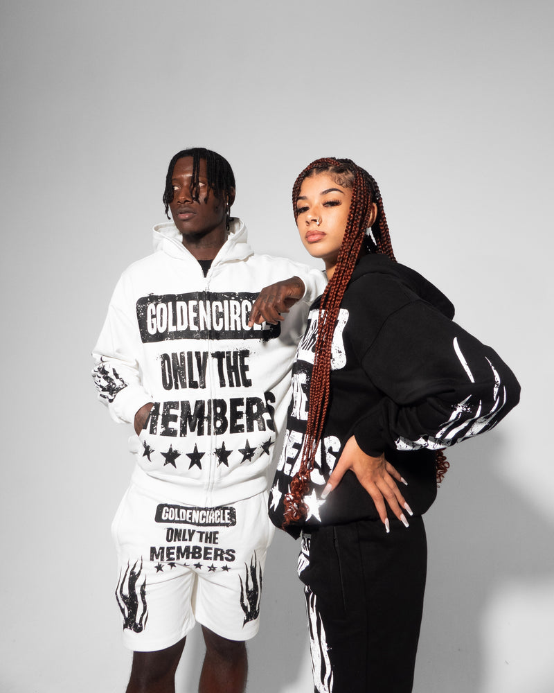 White Members Only Shorts
