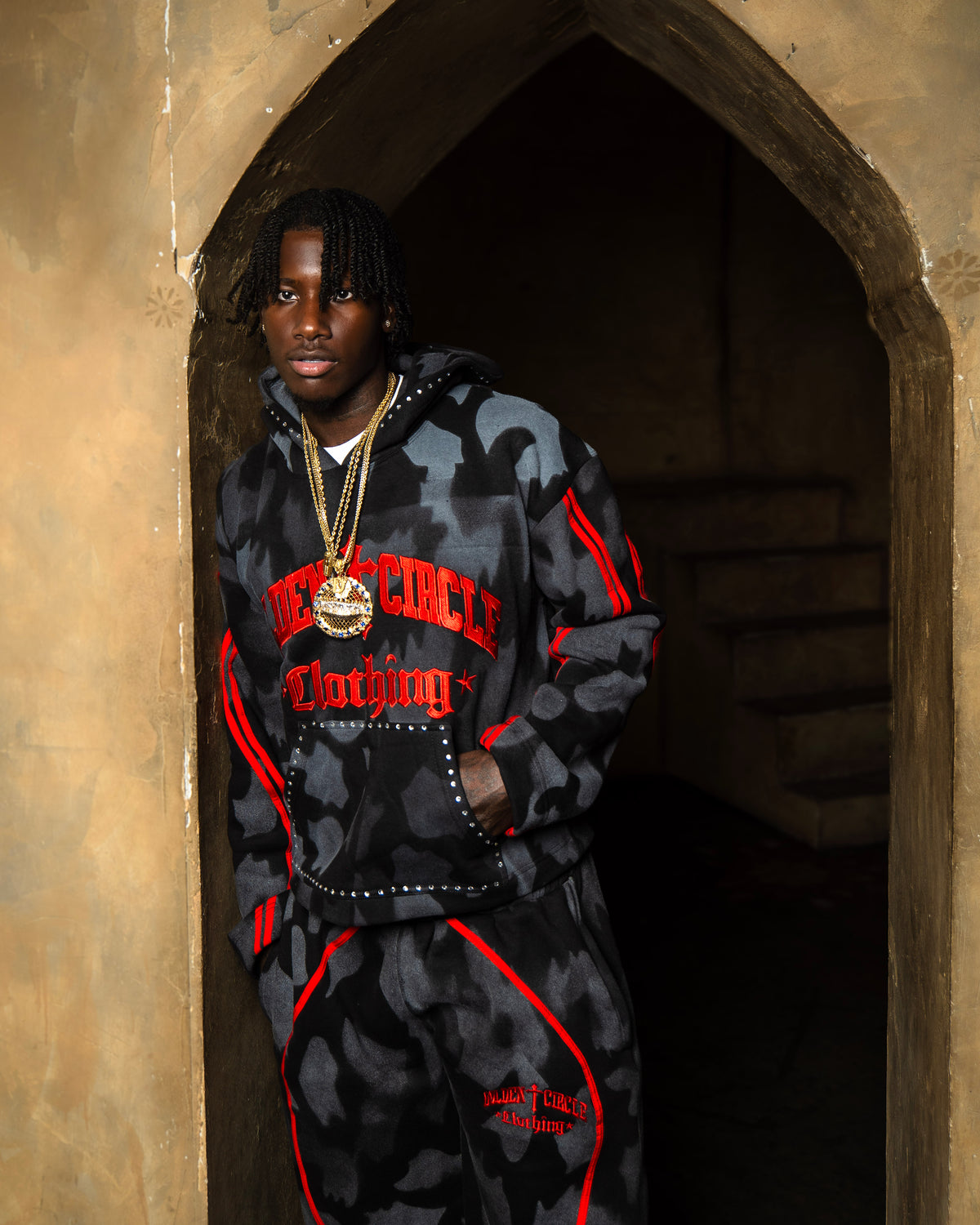 AMARU Crimson Noir Sweatsuit
